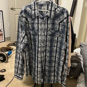 Moon Shine Men’s Pearl Snap NWT Large